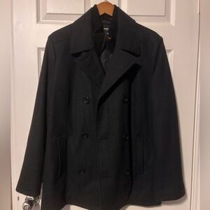Kenneth Cole Classic Black Pea Coat
